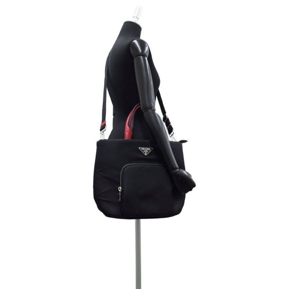 Prada Tessuto Tote Cargo Bag Pocket Shoulder black - Picture 9 of 9